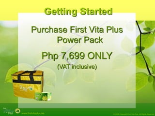 First vita plus business plan | PPTX