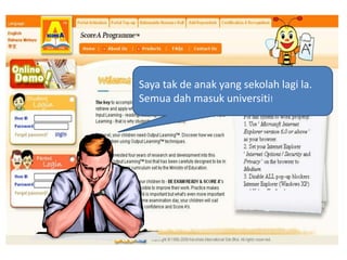 Sayatak de anak yang sekolahlagi la.Semuadahmasukuniversiti!