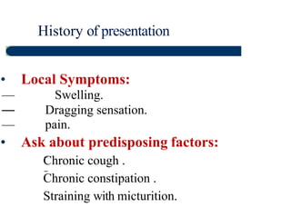 JVP:
• Measure from the sternal angle to the top of
pulsation
• Raised JVP if  4 cm:
– Pulmonary embolism
– Cor-pulmonale
– SVC obstruction “ NON-PULSATILE”
– Tension pneumothorax
– Acute asthma
 