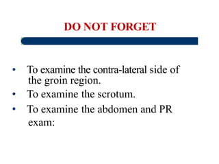 Examine posterior chest:
The same examination routine should
be performed as when examining the
front of the chest
 