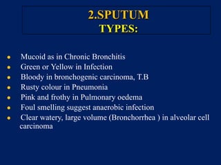 Continued
• Dilated tortuous veins with blood flow superiorly are collateral veins
caused by obstruction of the inferior vena cava.
• Rarely, superior vena cava obstruction gives rise to
similarly distended abdominal veins, but these all flow inferiorly.
 