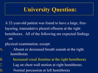 Continued
• Hepatic enlargement can result from chronic parenchymal liver disease from
any cause (Box 6.10).
• The liver is enlarged in early cirrhosis but often shrunken in advanced
cirrhosis.
• Fatty liver (hepatic steatosis) can cause marked hepatomegaly.
• Hepatic enlargement due to metastatic tumour is hard and irregular.
 