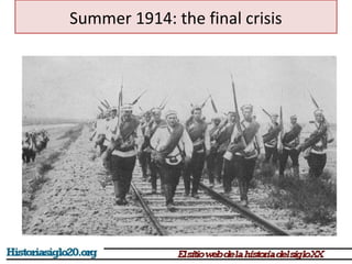 Summer 1914: the final crisis 
 