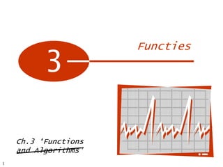 Functies 
3 
Ch.3 ‘Functions 
and Algorithms’ 
1  