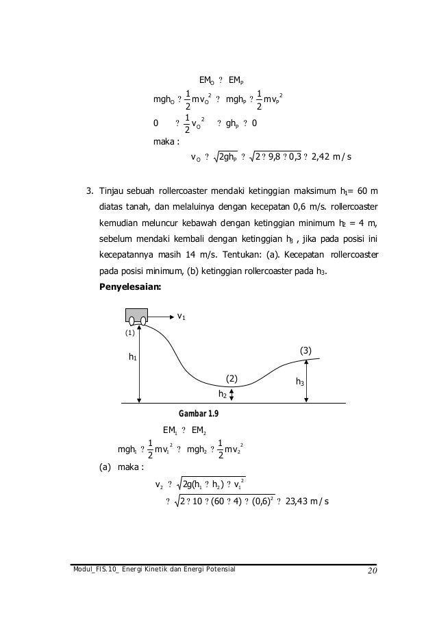 Soal Fisika Roller Coaster