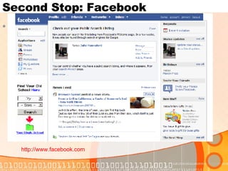 Second Stop: Facebook Social networking http://www.facebook.com  