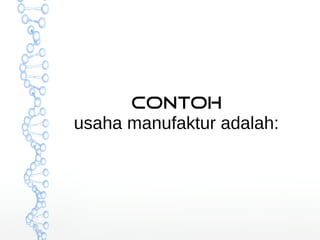 Contoh 
usaha manufaktur adalah: 
 
