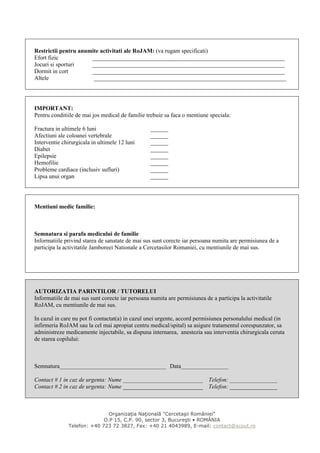 Fisa medicala | PDF