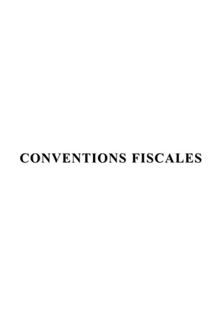 CONVENTIONS FISCALES
 