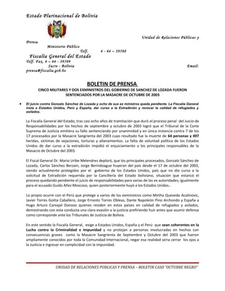 Estado Plurinacional de Bolivia



                                                                          Unidad de Rel...