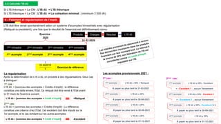 Si L'IS théorique > La CM : L’IS dû = L’IS théorique
Si L'IS théorique < La CM : L’IS dû = La cotisation minimal ; (minimum 3 000 dh)
L'IS doit être versé spontanément selon un système d'acomptes trimestriels avec régularisation
(Reliquat ou excédent), une fois que le résultat de l'exercice est définitivement connu
1ère trimestre 2ème trimestre 3ème trimestre 4ème trimestre
Exercice :
2020
1ère acompte 2ème acompte 3ème acompte 4ème acompte
Produits Charges Résultat L’IS dû
Après la détermination de L'IS à dû, on procédé à des régularisations. Deux cas
à distinguer :
L'IS dû > (sommes des acomptes + Crédits d’impôt) ; la différence
constitue une dette envers l'Etat. Ce reliquat doit être versé à l'Etat avant
le 31 mars de l'exercice suivant.
+Reliquat
1er cas :
L'IS dû < (sommes des acomptes + Crédits d’impôt) ; La différence
constitue une créance chez l'Etat. Cet excédent doit être imputé sur le
1er acompte, et le cas échéant sur les autres acomptes
2ème cas :
L’IS dû – [sommes des acomptes + Crédit d’impôt]
-Excédent
L’IS dû – [sommes des acomptes + Crédit d’impôt]
La régularisation
3-3 Calculde l’IS dû
4 - Paiement et régularisation de l'impôt
31-12-2020
Exercice de référence
Les acomptes provisionnels 2021 :
IS dû2019
4
1er cas :
1ère acompte L’IS dû x 25% + Reliquat
À payer au plus tard le 31-03-2021
2ème acompte L’IS dû x 25%
À payer au plus tard le 30-06-2021
3ème acompte L’IS dû x 25%
À payer au plus tard le 30-09-2021
4ème acompte L’IS dû x 25%
À payer au plus tard le 31-12-2021
2ème cas :
1ère acompte L’IS dû x 25% - Excédent
= - Excédent 1 ; aucun Versement
2ème acompte L’IS dû x 25% - Excédent 1
= - Excédent 2 ; aucun Versement
3ème acompte L’IS dû x 25% - Excédent 2 = +
À payer au plus tard le 30-09-2021
4ème acompte L’IS dû x 25%
À payer au plus tard le 31-12-2021
 