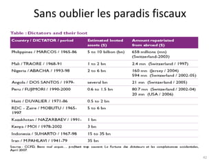 Sans oublier les paradis fiscaux
42
 