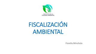 FISCALIZACIÓN
AMBIENTAL
Fiorella Minchola
 