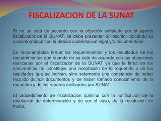 Fiscalizacion de la SUNAT | PPTX
