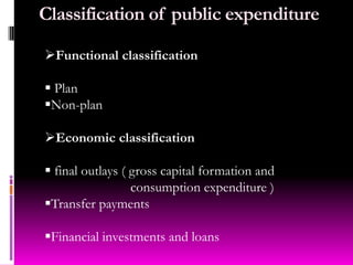 Causes of growth in public expenditureEmergence of welfare statesRising defense expenditureRise in price levelIndustrialisationBasic infrastructurePopulation growth 