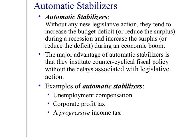 examples of automatic stabilizers