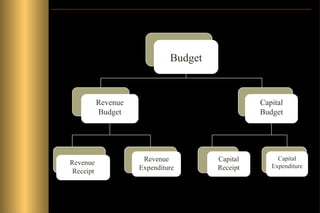 Budget

Revenue
Budget

Revenue
Receipt

Capital
Budget

Revenue
Expenditure

Capital
Receipt

Capital
Expenditure

 