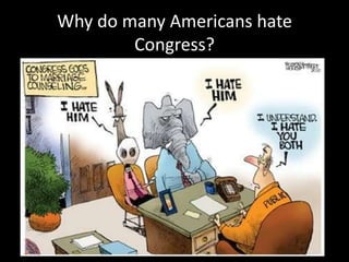 Why do many Americans hate
Congress?

 