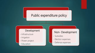 Non Development Indian Fiscal policy | PPTX