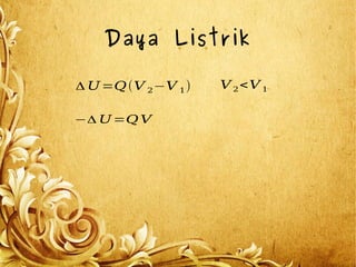 Daya Listrik
−Δ U=Q V
Δ U=Q(V 2−V 1) V 2<V 1
 