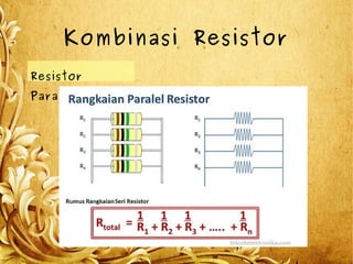 Kombinasi Resistor
Resistor
Paralel
 