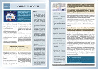 ACORDUL DE ASOCIEREFișa nr. 5:
„Ratificarea Acordului de Asociere cu
Republica Moldova reprezintă o re­
alizare majoră pentru poporul aces­
tei țări, ce îşi doreşte să beneficieze
de aceleaşi valori, securitate şi pros­
peritate, ca şi noi. Acordul de Asocie­
re este o etapă importantă pe calea
Moldovei către UE”.
Johannes Hahn, Comisarul European
pentru Politica de Vecinătate și
Negocieri pentru Extindere
Ştiaţi că...
 Toate ţările, inclusiv din fos-
tul bloc socialist, care au
dezvoltat relaţii strânse cu
UE la începutul anilor '90,
inclusiv prin Acordurile de
Asociere, au avut de bene-
ficiat. Graţie cooperării cu
UE, au reuşit să-şi dezvolte
puternic economia, rezultat
ce a determinat şi accederea
lor în calitate de membre ale
UE.
 Obiectivul politicii externe
a UE este de a asigura se-
curitatea, stabilitatea, de-
mocraţia şi respectul pentru
drepturile omului – nu doar
în imediata sa vecinătate,
dar şi în alte puncte sensibi-
le în jurul lumii. Principalul
său instrument este „pute-
rea necomprimabilă”, care
presupune misiuni de obser-
vare a alegerilor, asistenţă
umanitară şi ajutor pentru
dezvoltare.
 Acordul reprezintă o bază
pentru dezvoltarea relaţiilor
UE-Moldova fără a încuraja
expres, dar şi fără a limita
posibilele evoluţii în apro-
fundarea nivelului de inte-
grare a Republicii Moldova
în spaţiul comunitar în sen-
sul art. 49 din Tratatul Uniu-
nii Europene.
 Acordul de Asociere va per-
mite exportul textilelor, vi-
nurilor, fructelor sau legu-
melor fără taxe vamale ori
cu taxe mai mici, care vor fi
eliminate treptat.
Acordul de Asociere (AA) este un
document ambiţios, o veritabilă
agendă de reformare, bazată pe
un program amplu de armoniza-
re a legislației țării, care:
– oferă
asociere politică şi integrare eco-
nomică, în baza valorilor comune,
un nivel net superior procesului
de integrare europeană, un fun-
dament necesar pentru moderni-
zarea țării, dezvoltare şi creştere
economică;
– conţine
prevederi cu caracter obligatoriu,
norme regulatorii şi angajamente
de cooperare mai extinse decât
cele din acordurile tradiţionale, fi-
ind cuprinzător şi acoperind toa-
te sectoarele de interes. Energia,
transportul, mediul, industria sau
educația sunt doar câteva dintre
ele;
– prevede
independenţa şi transparenţa
justiţiei, măsuri eficiente de pre-
venire a corupţiei, îmbunătăţirea
condiţiilor de trai, a serviciilor de
sănătate, a învăţământului şi a in-
frastructurii, construirea drumu-
rilor, respectarea şi promovarea
drepturilor omului.
Simţiţi nevoia de o bună guvernare,
de o economie de piaţă și de o dezvoltare durabilă?
Implementarea AA ne-o poate oferi!
Pentru Republica Moldova, Acor-
dul de Asociere este o agendă de
reformare, bazată pe un program
amplu de armonizare a legislației
țării noastre cu normele Uniunii
Europene.
Acordul de Asociere se concen-
trează pe susținerea reforme-
lor-cheie şi pe dezvoltarea şi
creşterea economică.
AA prevede cooperarea în circa
25 de sectoare precum energie,
transport, mediu, industrie, dez-
voltarea IMM, protecție socială
şi a consumatorului, egalitate
de drepturi, educație, cercetare/
inovații, cooperare culturală etc.
şi urmăreşte armonizarea gra-
duală a legislației şi normelor
noastre interne la acquis-ul UE,
dar şi la normele şi standardele
internaționale. INFORMAȚII SUPLIMENTARE www.infoeuropa.md • www.coe.int • www.europa.eu • www.eur-lex.europa.eu
Repere cronologice:
 Parafarea – 29 noiem-
brie 2013, la Vilnius
 Aprobarea Agendei de Aso-
ciere – 26 iunie 2014, Bruxel-
les
 Semnarea – 27 iunie 2014,
la Bruxelles
 Ratificarea de Parlamentul
RM – 2 iulie 2014, Chişinău
 Intrarea provizorie în vigoa-
re – 1 septembrie 2014
 Adoptarea Planului Națio-
nal de Acțiune – 7 octom-
brie 2014
 Ratificarea de Parlamen-
tul European – 13 noiem-
brie 2014, Bruxelles
Pentru a intra în vigoare,
este necesar ca AA să fie ra-
tificat de către Parlamentele
naționale ale tuturor state-
lor membre ale UE.
Semnarea Acordului de asociere cu UE de către RM nu afectează în
niciun fel suveranitatea Republicii Moldova. Din contra, susţinerea
de către UE a procesului de reformare și modernizare va consolida
suveranitatea ţării.
Acordul de Asociere prevede cooperarea politică și politica exter-
nă și de securitate, consolidarea justiţiei, libertății și securității,
Cooperarea Sectorială și Economică, crearea unei Zone de Comerț
Liber, Aprofundat și Cuprinzător, cooperare financiară.
Asocierea politică va asigura consolidarea democraţiei şi a statului de
drept, respectul pentru drepturile omului şi libertăţile fundamentale,
buna guvernare, economia de piaţă şi dezvoltarea durabilă.
AA promovează respectul pentru principiul suveranităţii şi integrităţii
teritoriale, al independenţei statului şi inviolabilităţii hotarelor.
Acordul de Asociere va fi aplicat pe întreg teritoriul Republicii Moldova.
Regiunea transnistreană va beneficia în egală măsură de toate avanta-
jele acestui Acord, ceea ce va determina o intensificare a relaţiilor de
cooperare.
Doar pentru dezvoltarea şi implementarea proiectelor în domeniul
agriculturii şi dezvoltării rurale, Uniunea Europeană va oferi 120 de
milioane de euro. Adiţional, Guvernul Suediei va oferi Republicii Mol-
dova 100 milioane de euro în următorii şapte ani (2014-2021), iar
Polonia – un grant în valoare de 12 milioane de euro pentru imple-
mentarea reformelor prevăzute de către Acordul de Asociere cu UE.
Aceasta este doar o mică parte din ajutorul financiar pe care îl va pri-
mi Republica Moldova din partea UE.
Cu toate acestea, asistenţa financiară oferită de către UE, dar şi de către
anumite state membre ale UE, atât înainte de semnarea AA, cât şi de-a
lungul implementării acestui Acord, nu va acoperi integral costurile tu-
turor reformelor.
Odată cu semnarea AA şi ratificarea lui de către Parlamentul Republi-
cii Moldova şi de către Parlamentul European, dialogul politic capătă
valențe profunde. AA prevede menţinerea unui dialog politic perma-
nent, care va fi instituţionalizat şi se va desfăşura în cadrul Consiliului
de Asociere, creat în temeiul articolului 434 al AA şi de comun acord
în cadrul reuniunilor regulate dintre reprezentanţii UE şi ai Republicii
Moldova la nivel ministerial.
Subiecte pentru discuţie:
 Care sunt avantajele şi dezavantajele AA pentru Republica Moldova?
 Acordul de Liber Schimb Aprofundat şi Cuprinzător cu UE versus Acordul cu Uniunea
Vamală.
 Care sunt alternativele Acordului de Asociere?
Scopul AA nu este de a realiza reforme în locul Republicii Mol-
dova, dar de a asista Republica Moldova în dezvoltarea capa-
cităţilor proprii de implementare și consolidare a reformelor.
 