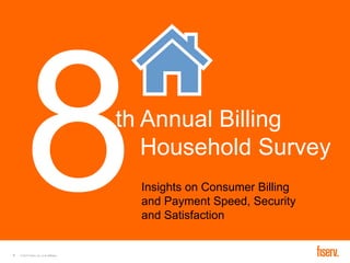 © 2016 Fiserv, Inc. or its affiliates.1
Annual Billing
Household Survey
Insights on Consumer Billing
and Payment Speed, Security
and Satisfaction
th
 