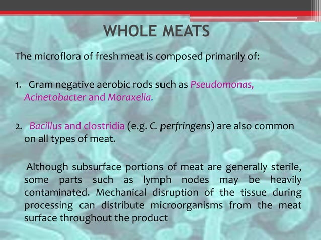 SPOILAGE OF FISH AND MEAT PRODUCTS BY MICROBES | PPTX | Chemistry | Science