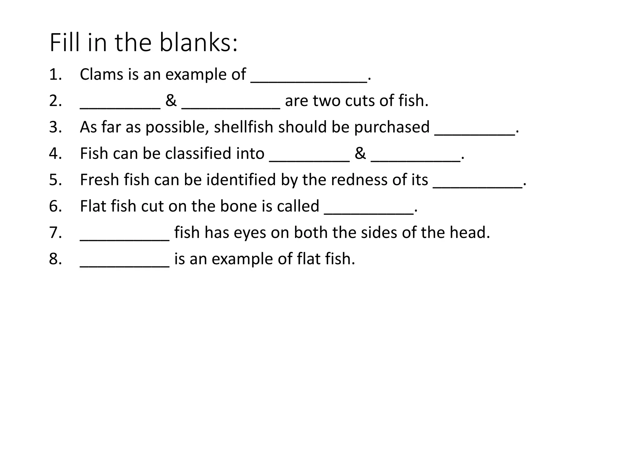 Fish-Cuts of fish | PPTX