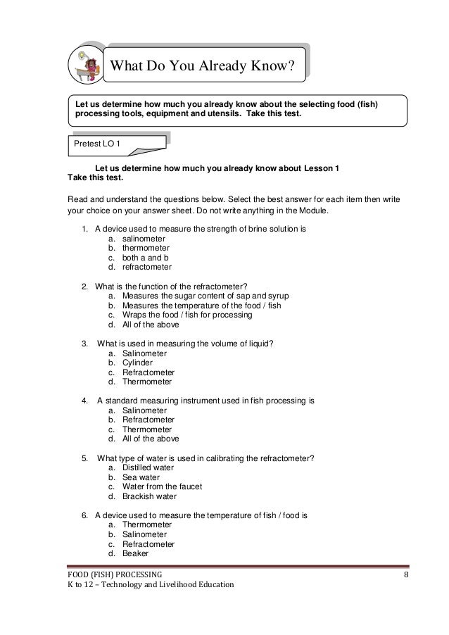 Fish Processing Learning Module