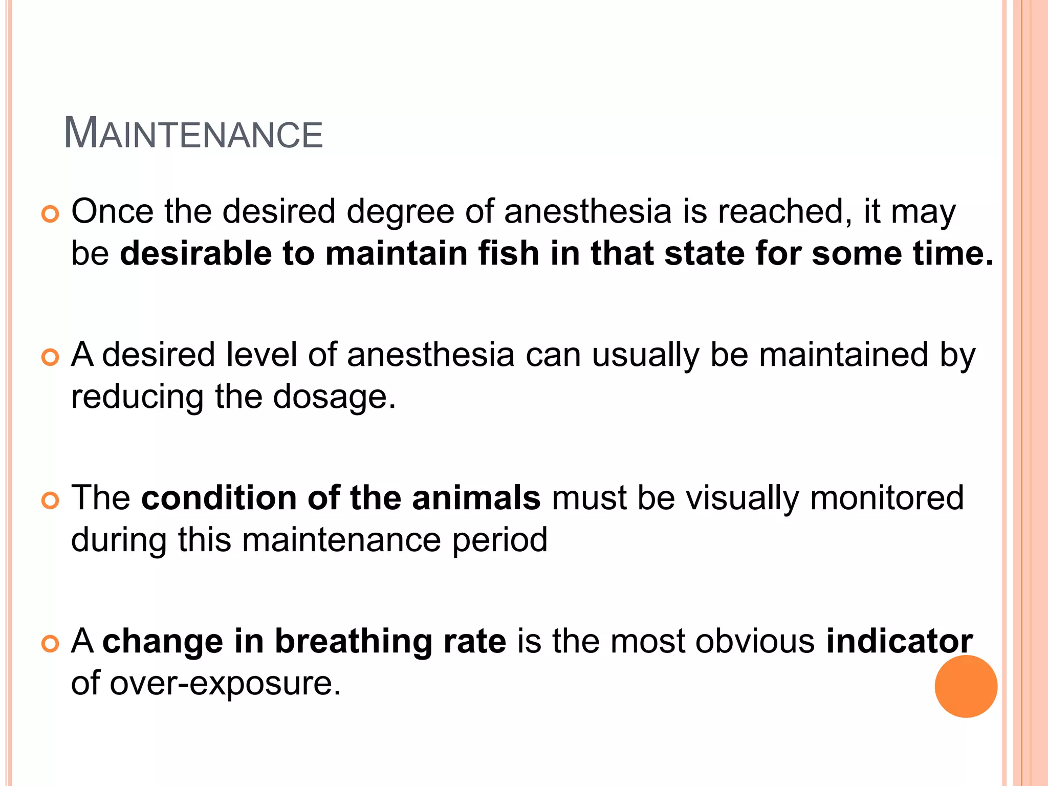 Fish anaesthetics . | PPTX