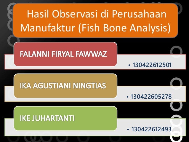 Hasil Observasi Di Perusahaan Manufaktur Fish Bone Analysis Pen
