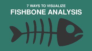 1
7 WAYS TO VISUALIZE
FISHBONE ANALYSIS
 