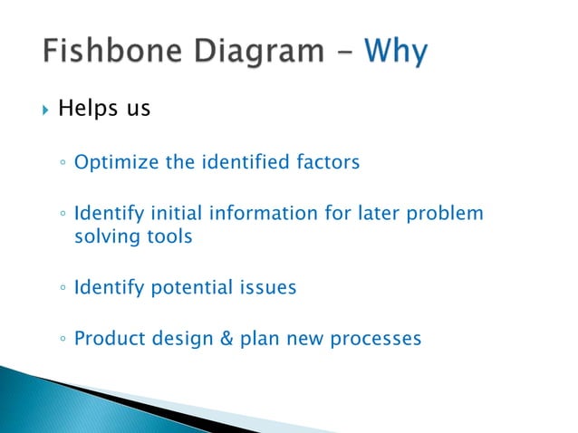 Fishbone diagram for Continuous Improvement | PPT