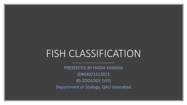 Fish classification | PPT