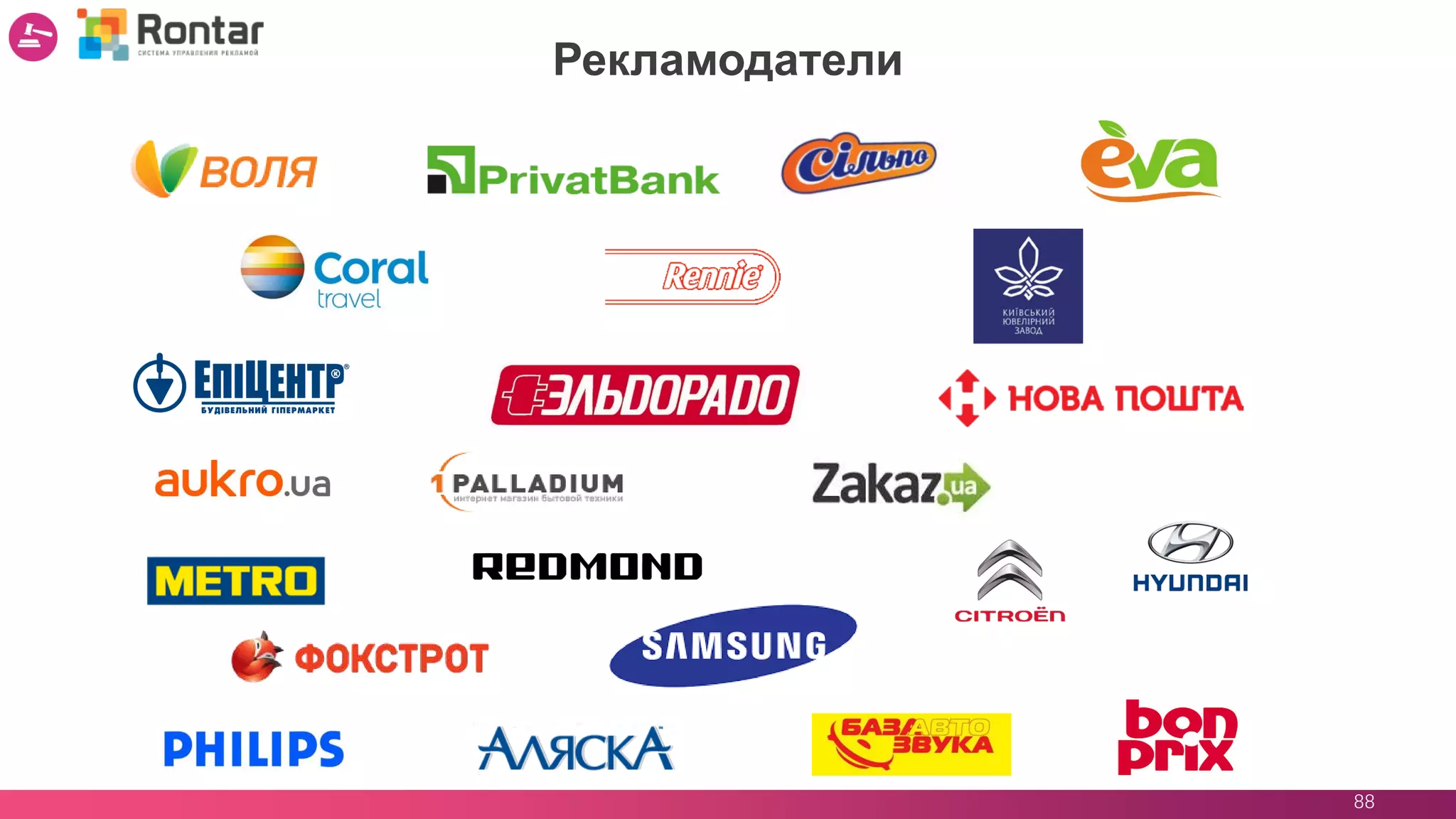 88
Рекламодатели
 