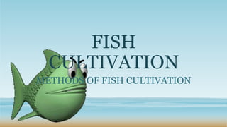 FISH
CULTIVATION
METHODS OF FISH CULTIVATION