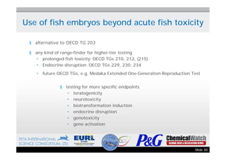 Fish Embryo Webinar on toxicity and teratogenicity | PDF