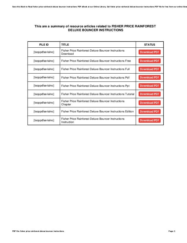 fisher price rainforest deluxe bouncer