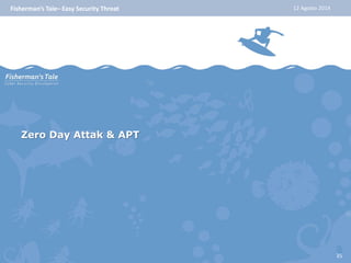 Fisherman’s Tale– Easy Security Threat 12 Agosto 2014 
Zero Day Attak & APT 
35 
 