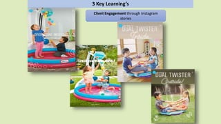 3 Key Learning’s
Client Engagement through Instagram
stories
 