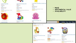 • PRICE
• SENTIMENTAL VALUE
• AVAILABILITY
 