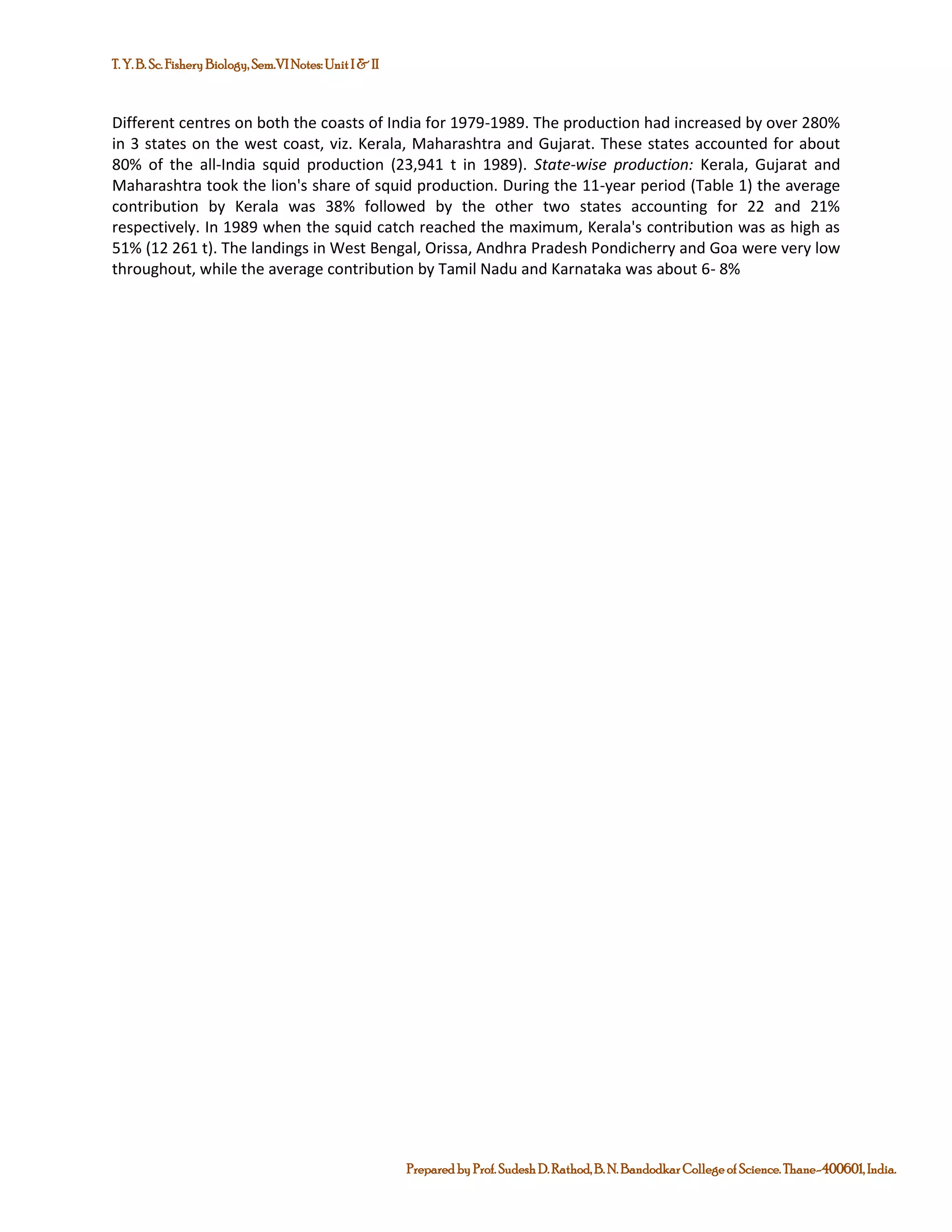 Marine Commercial Fin- fish and Shell-finsh Fisheries of India | PDF