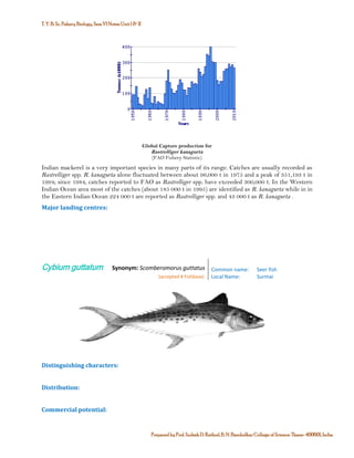 Marine Commercial Fin- fish and Shell-finsh Fisheries of India | PDF