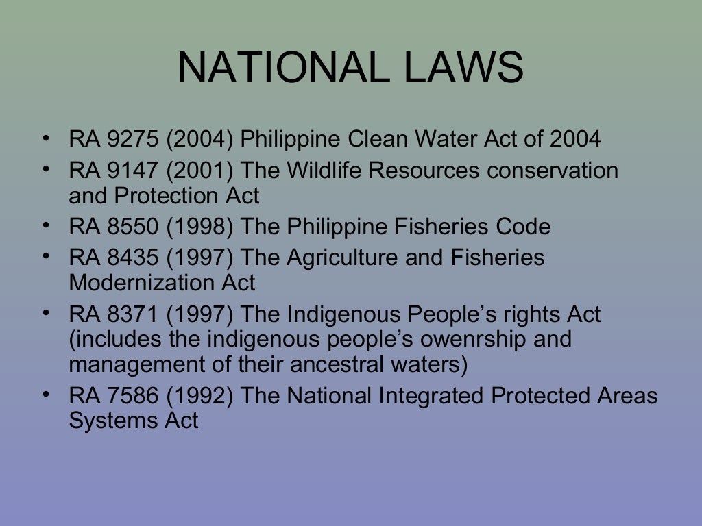 Fishery laws