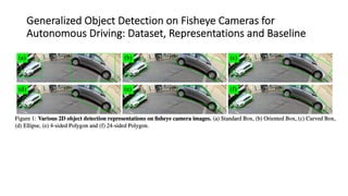 Generalized Object Detection on Fisheye Cameras for
Autonomous Driving: Dataset, Representations and Baseline
 
