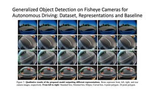 Generalized Object Detection on Fisheye Cameras for
Autonomous Driving: Dataset, Representations and Baseline
 