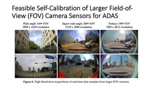 Feasible Self-Calibration of Larger Field-of-
View (FOV) Camera Sensors for ADAS
 