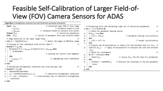 Feasible Self-Calibration of Larger Field-of-
View (FOV) Camera Sensors for ADAS
 