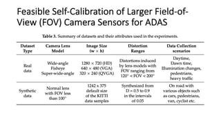 Feasible Self-Calibration of Larger Field-of-
View (FOV) Camera Sensors for ADAS
 